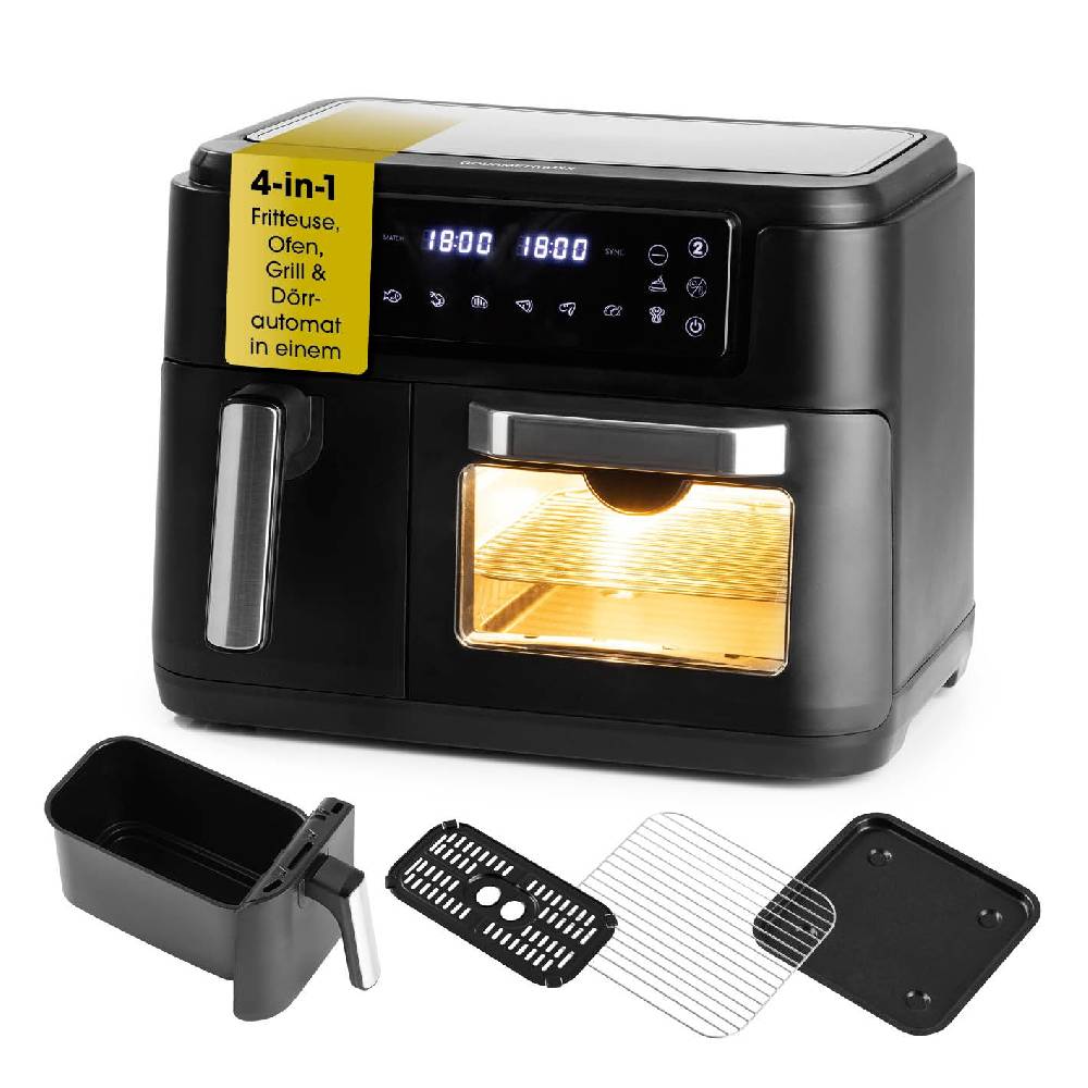 GOURMETmaxx 4-in-1-Heißluftfritteuse - Fritteuse, Ofen, Grill & Dörrautomat in einem