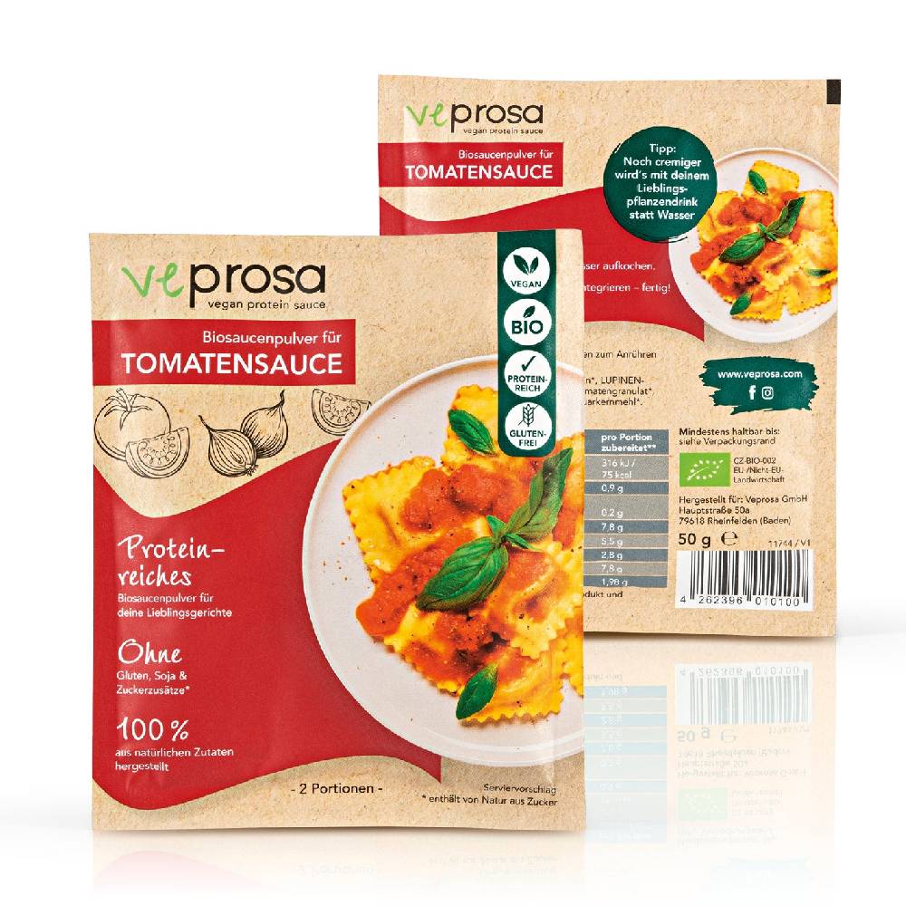 veprosa vegan protein sauce Biosaucenpulver für Tomatensauce (50 g)