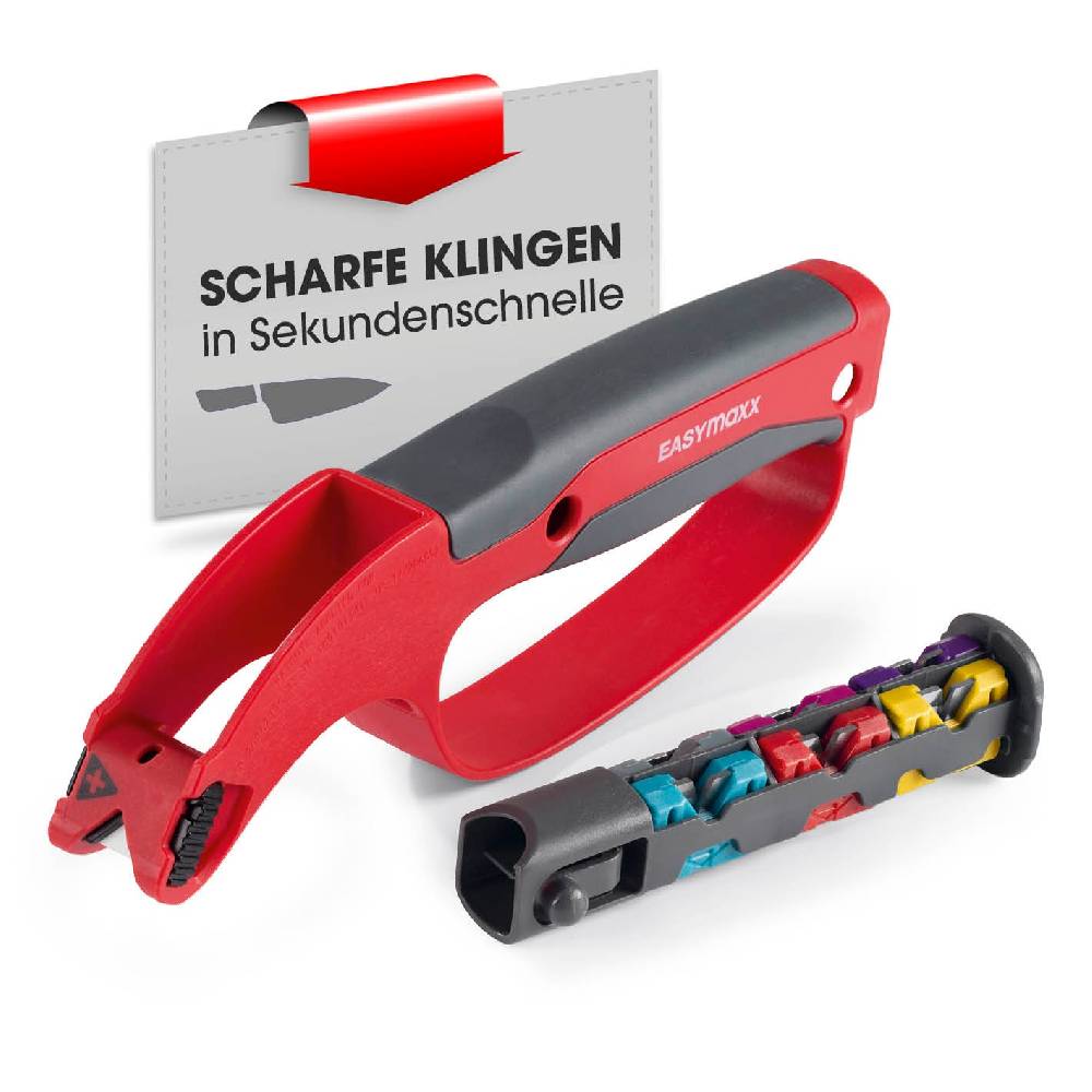 EASYmaxx Klingenschärfer und Schärfeinsätze - für Messer, Werkzeug, Gartengeräte