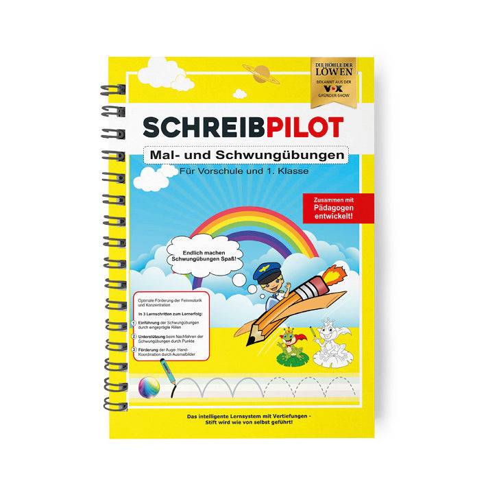 SCHREIBPILOT Heft Schwungübungen mit Bleistift und Radiergummi - DIN-A4