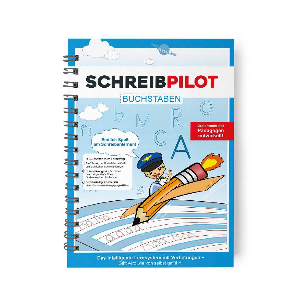 SCHREIBPILOT Heft Buchstaben mit Bleistift/Radiergummi - DIN-A4 Fabrikverkauf