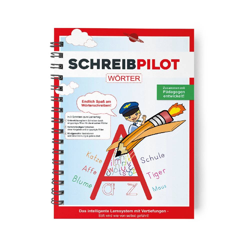SCHREIBPILOT Heft Wörter mit Bleistift/Radiergummi - DIN-A4