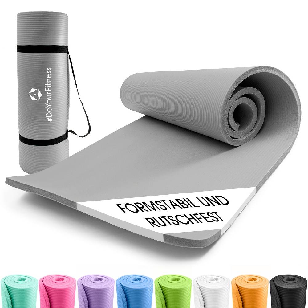 #DoYourSports Fitness- und Gymnastikmatte - 190 x 100 x 1 cm - Grau