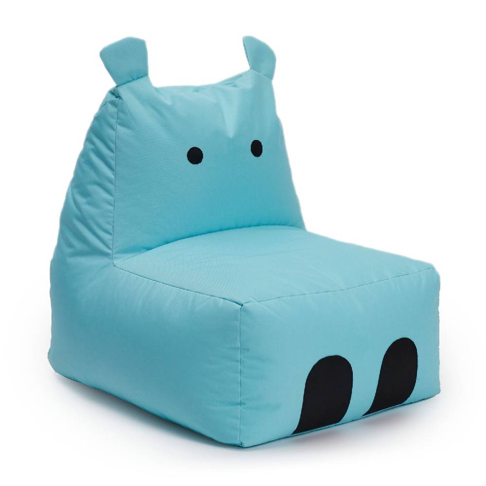 LUMALAND Kindersitzsack Animal Line Hippo (200 L) - indoor & outdoor - Türkis