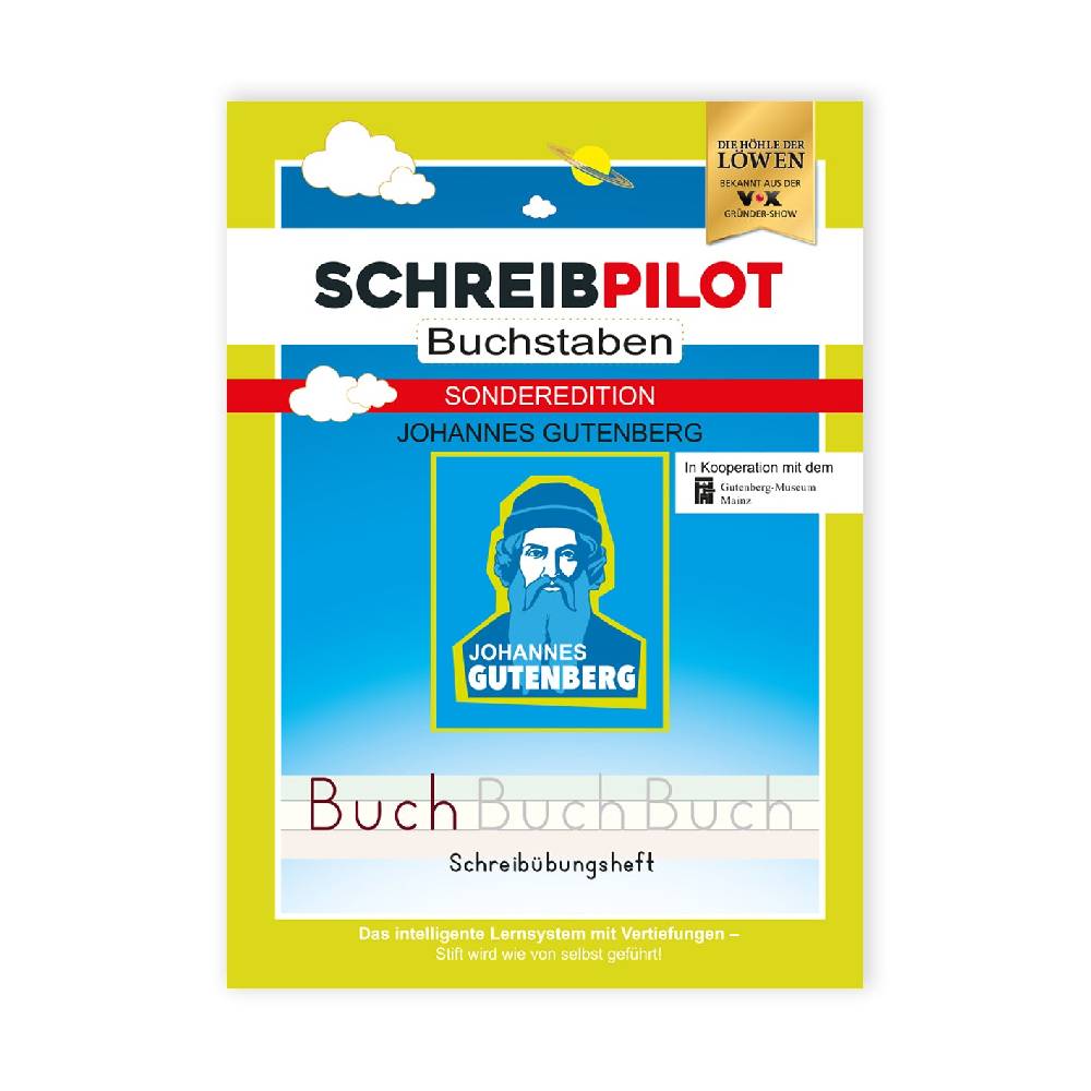 SCHREIBPILOT Heft Buchstaben - Sonderedition Johannes Gutenberg - DIN-A4