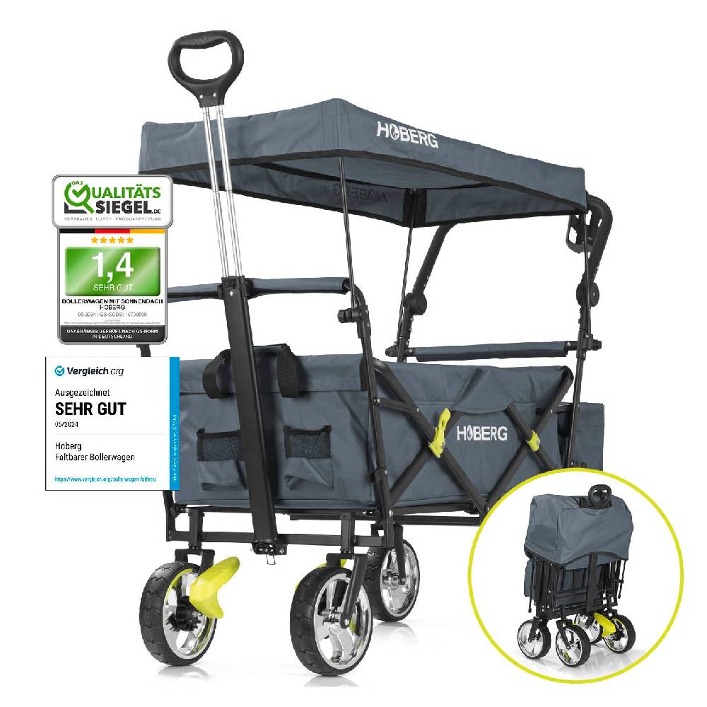 Hoberg Faltbarer Bollerwagen - Grau