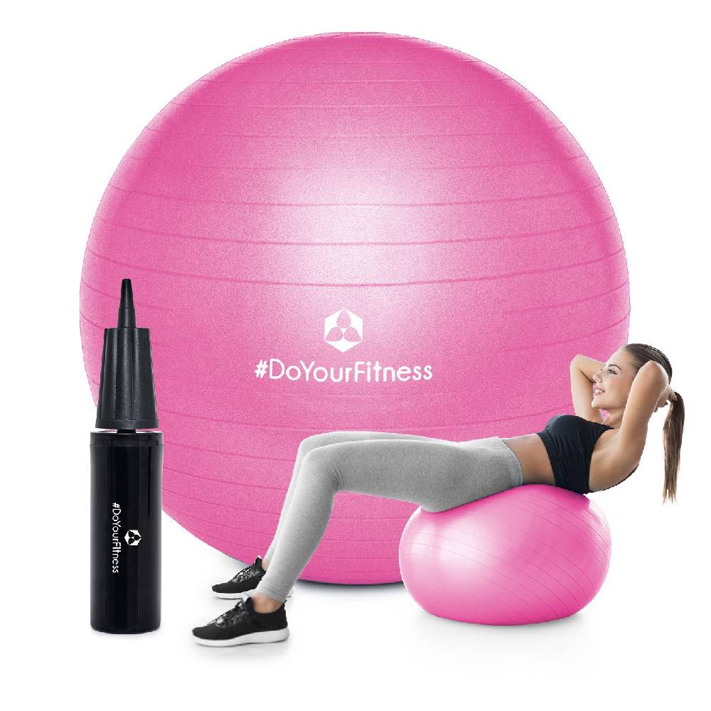 #DoYourFitness Gymnastikball inkl. Ballpumpe - Fitness Sitzball - Pink - 85 cm