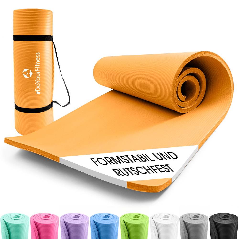 #DoYourFitness Fitness- und Gymnastikmatte - 183 x 61 x 1 cm - Orange