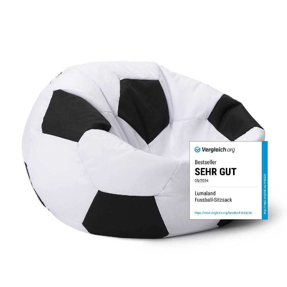 LUMALAND Luxury Fußball Sitzsack (300 L) - indoor & outdoor