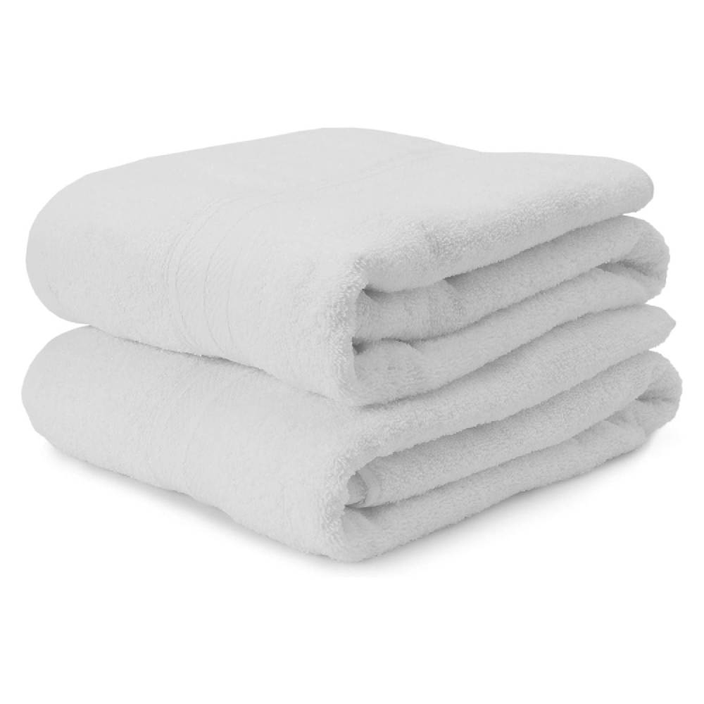 LUMALAND Premium Badetücher 100 x 150 cm - 2er-Set - Weiß