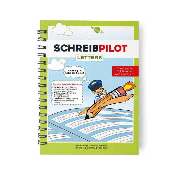 SCHREIBPILOT Heft Buchstaben in Englisch mit Bleistift und Radiergummi - DIN-A4