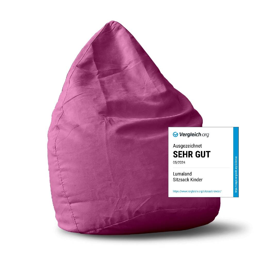 LUMALAND Luxury XL PLUS Sitzsack (220 L) - Indoor - Pink Letzte 2 Tage