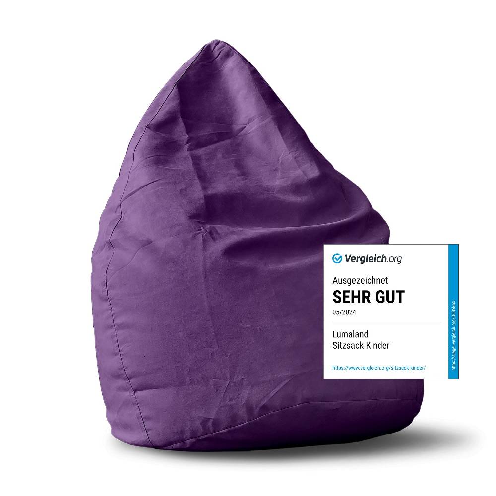 LUMALAND Luxury XL PLUS Sitzsack (220 L) - indoor - Lila