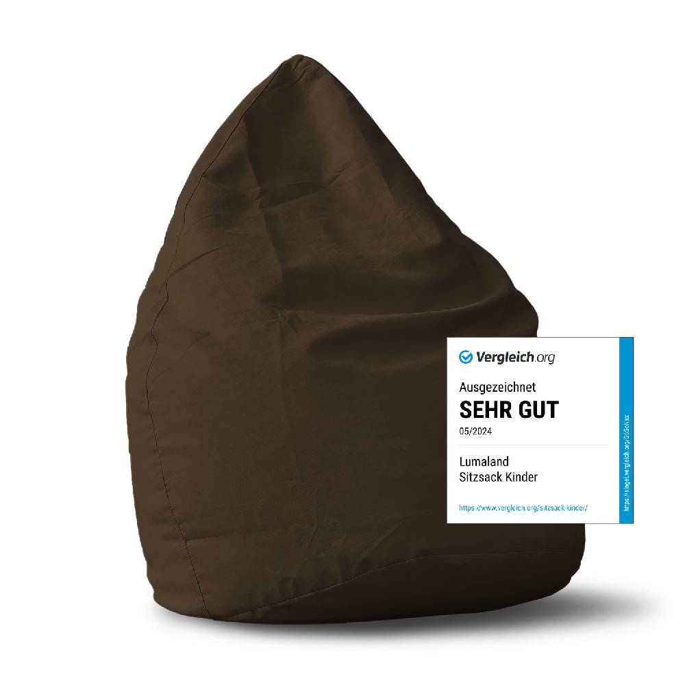 LUMALAND Luxury XL PLUS Sitzsack (220 L) - indoor - Braun