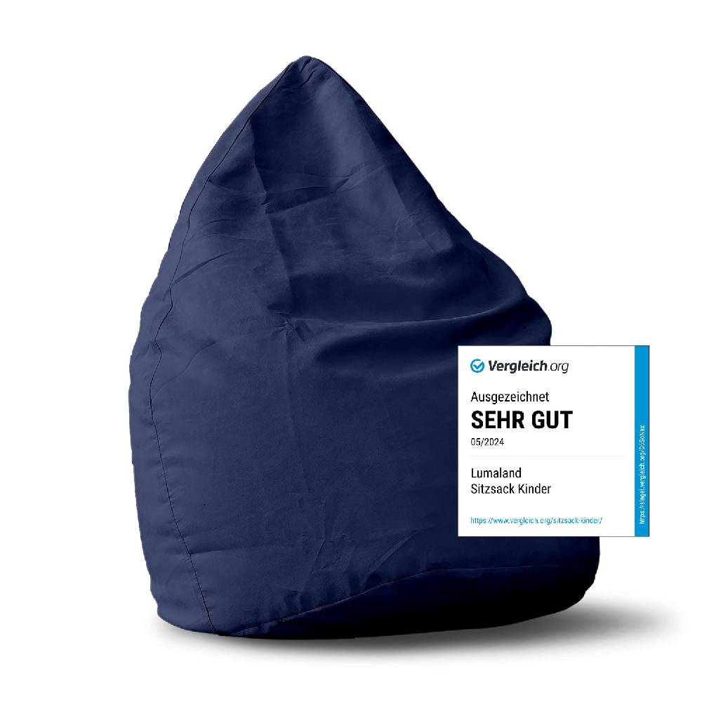 LUMALAND Luxury XL PLUS Sitzsack (220 L) - indoor - Dunkelblau Bis zu 60% Rabatt