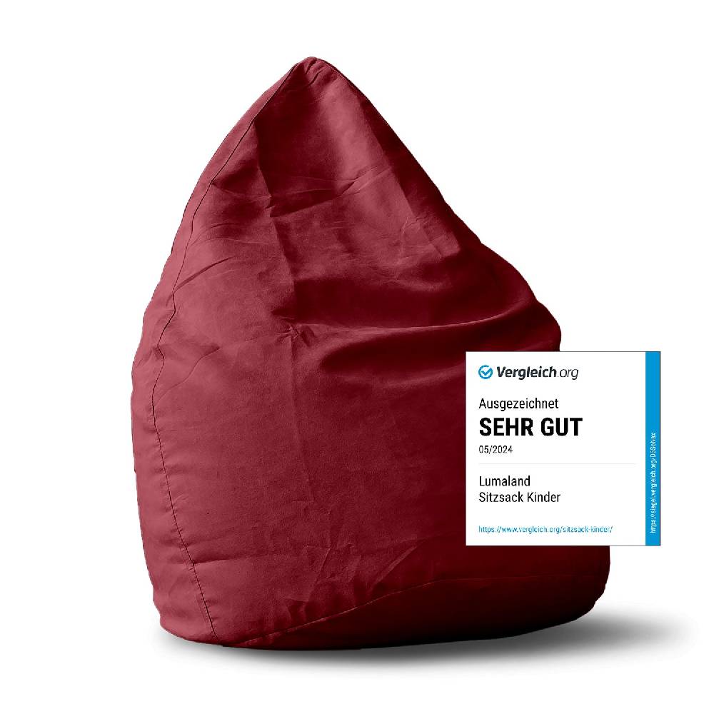 LUMALAND Luxury XL PLUS Sitzsack (220 L) - indoor - Rot Nur für heute