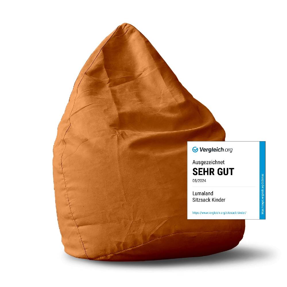 LUMALAND Luxury XL PLUS Sitzsack (220 L) - indoor - Orange Clearance-Verkauf