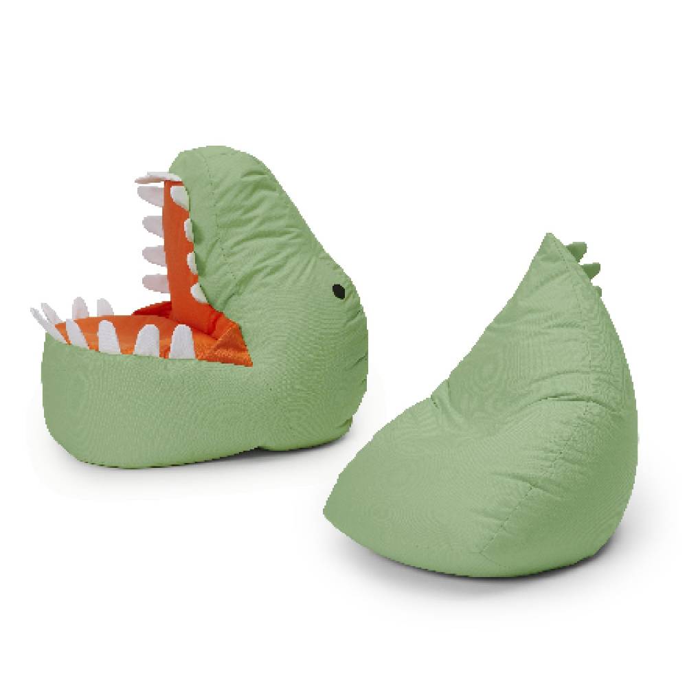 LUMALAND Kindersitzsack-Set "Dino" (2-tlg.) - indoor & outdoor - Pastell Grün