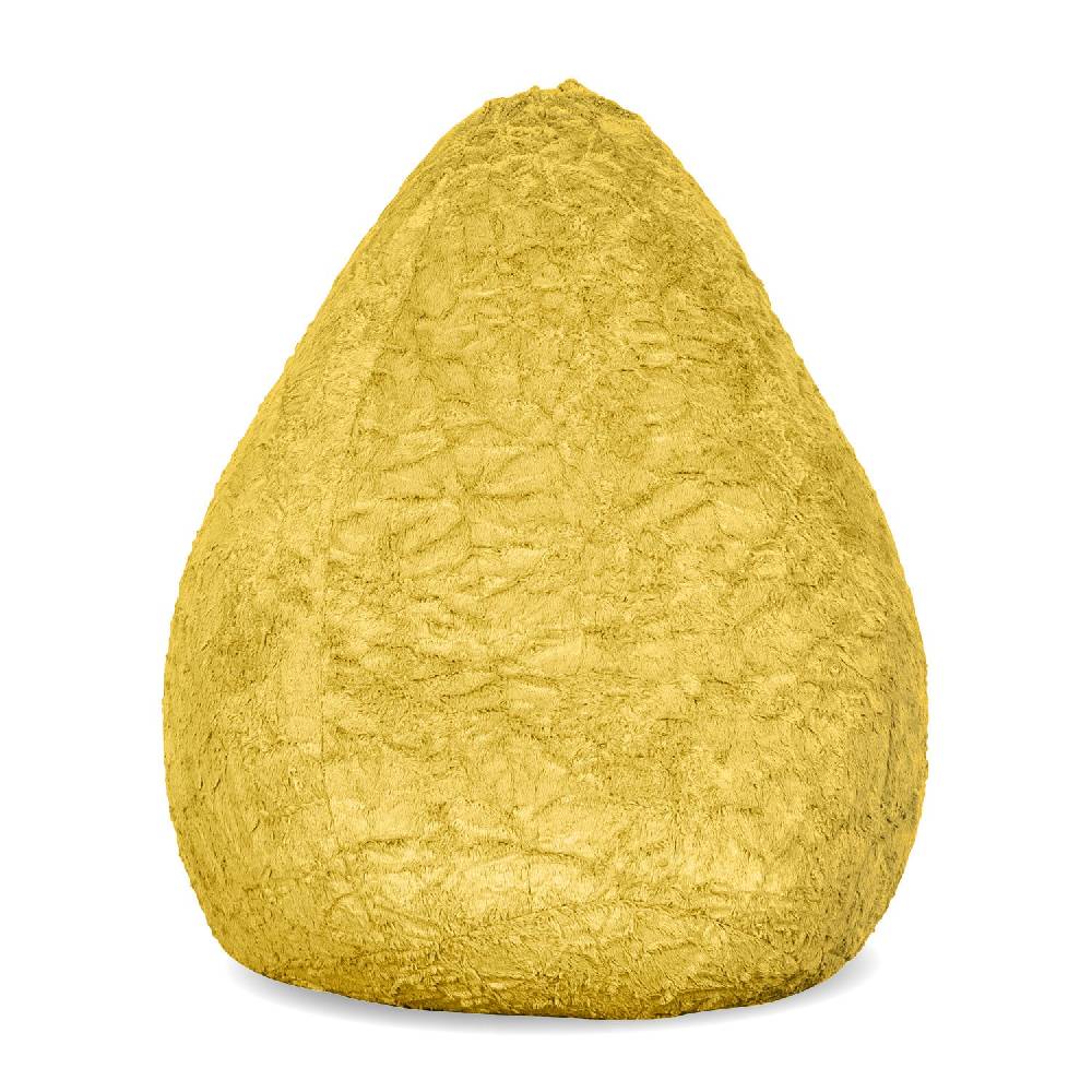 LUMALAND Luxury Fluffy Sitzsack (120 L) - indoor - Gelb
