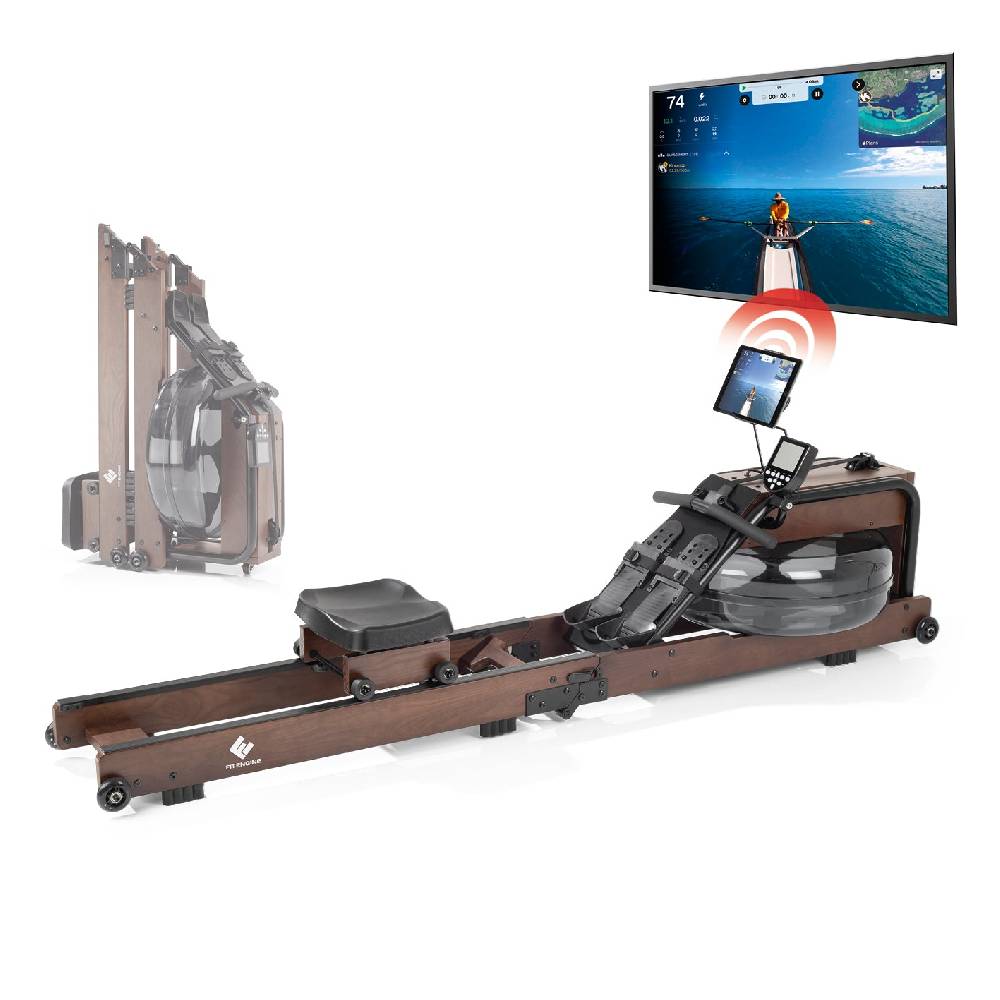 FitEngine Klappbares Wasser-Rudergerät 2.0 - Dark Brown