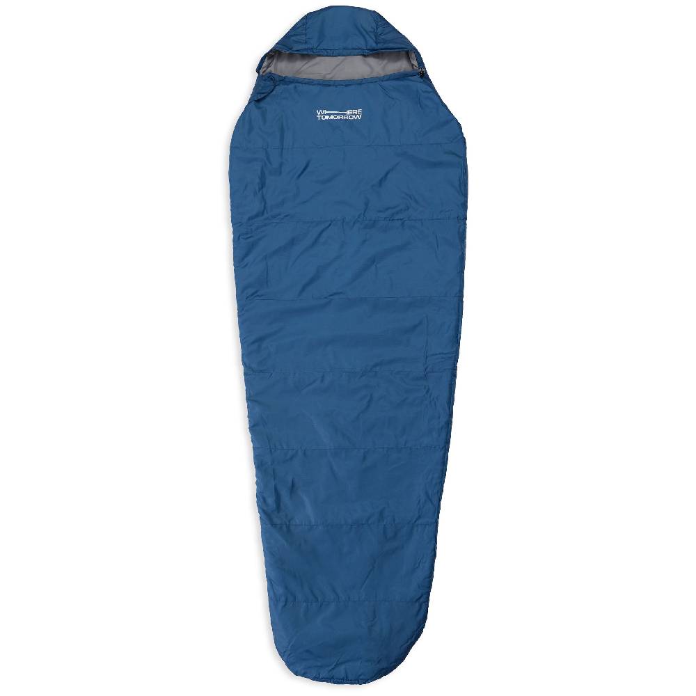 Where Tomorrow Camping Schlafsack Small & Light - Mumienschlafsack mit Tasche - 220 x 80 x 50 cm - Royalblau 50% Rabatt mit kostenlosem Versand