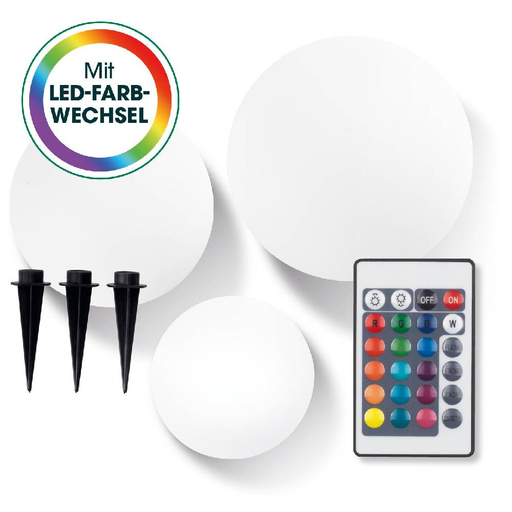 EASYmaxx Solar-Dekokugel mit Farbwechsel - 4er-Set