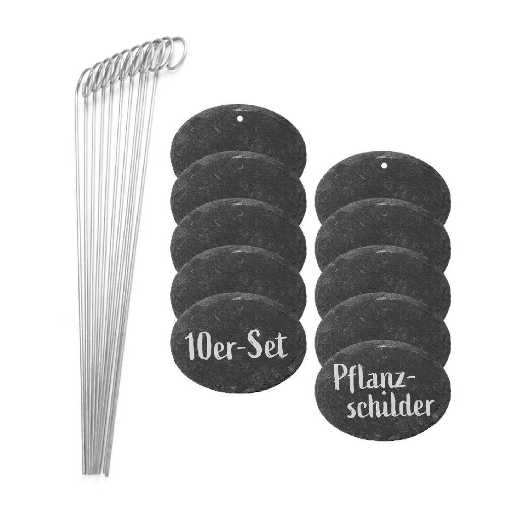 Hoberg Pflanzschilder Set Schiefer oval 20-tlg