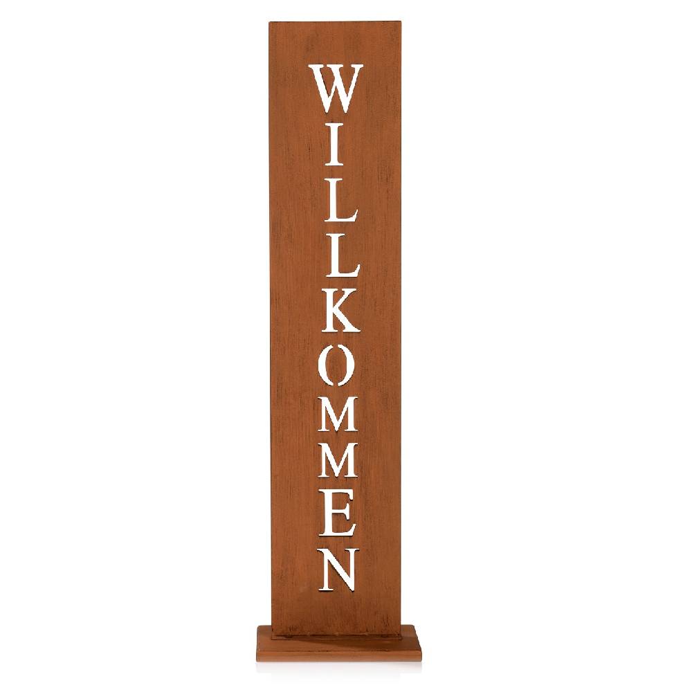 Hoberg Hoberg Rost-Schild mit Willkommen Schriftzug