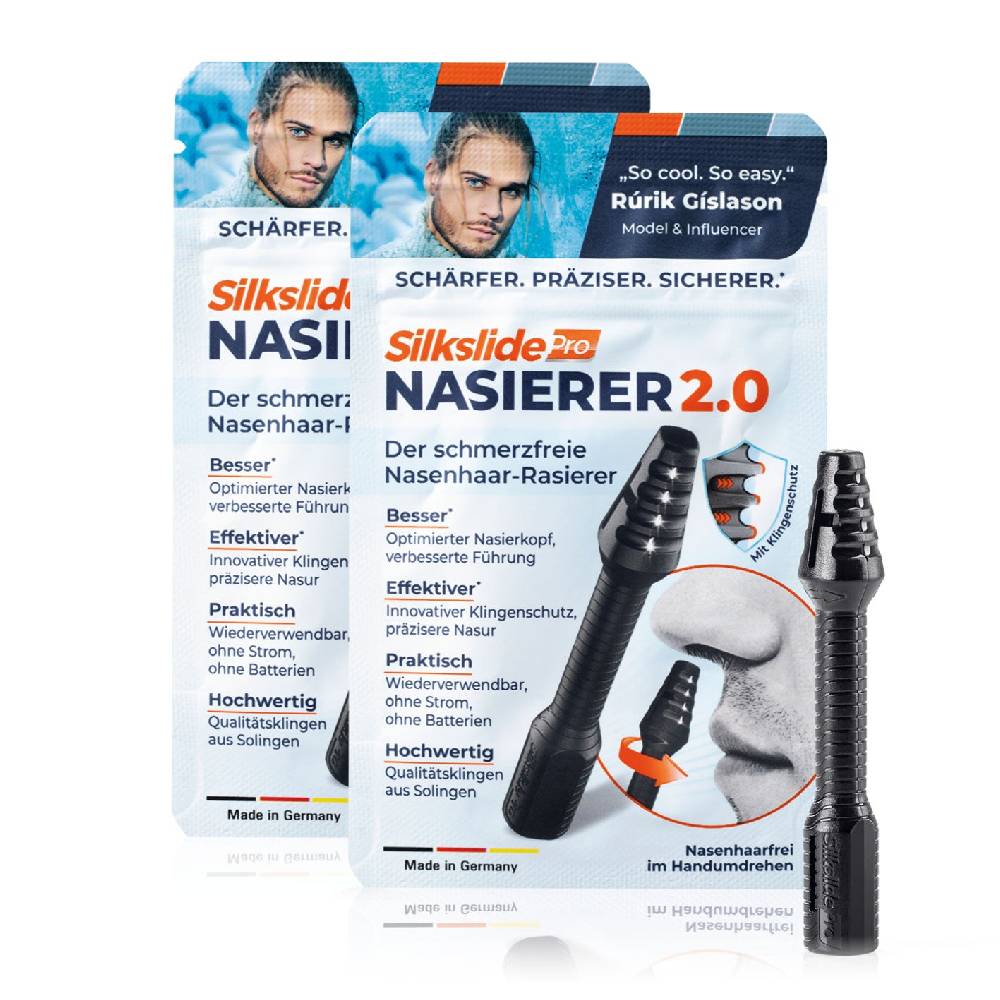 Silkslide Pro Pro Nasenhaartrimmer - Nasierer 2.0 - 2er-Set