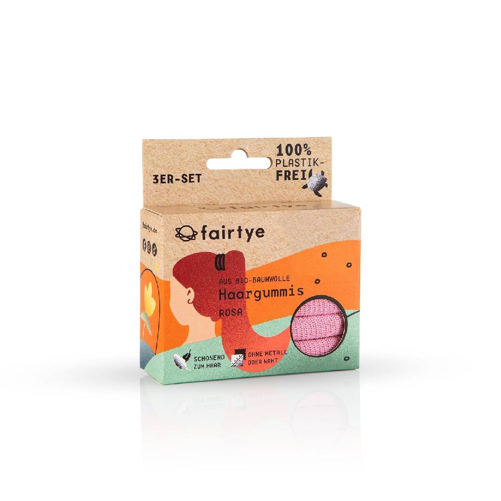 fairtye Haargummi rosa - 3er-Set Riesige Rabatte