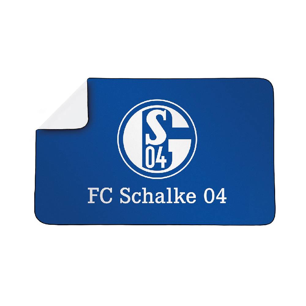 FC Schalke 04 Sporthandtuch Deluxe - 80x130 cm - weiß/blau