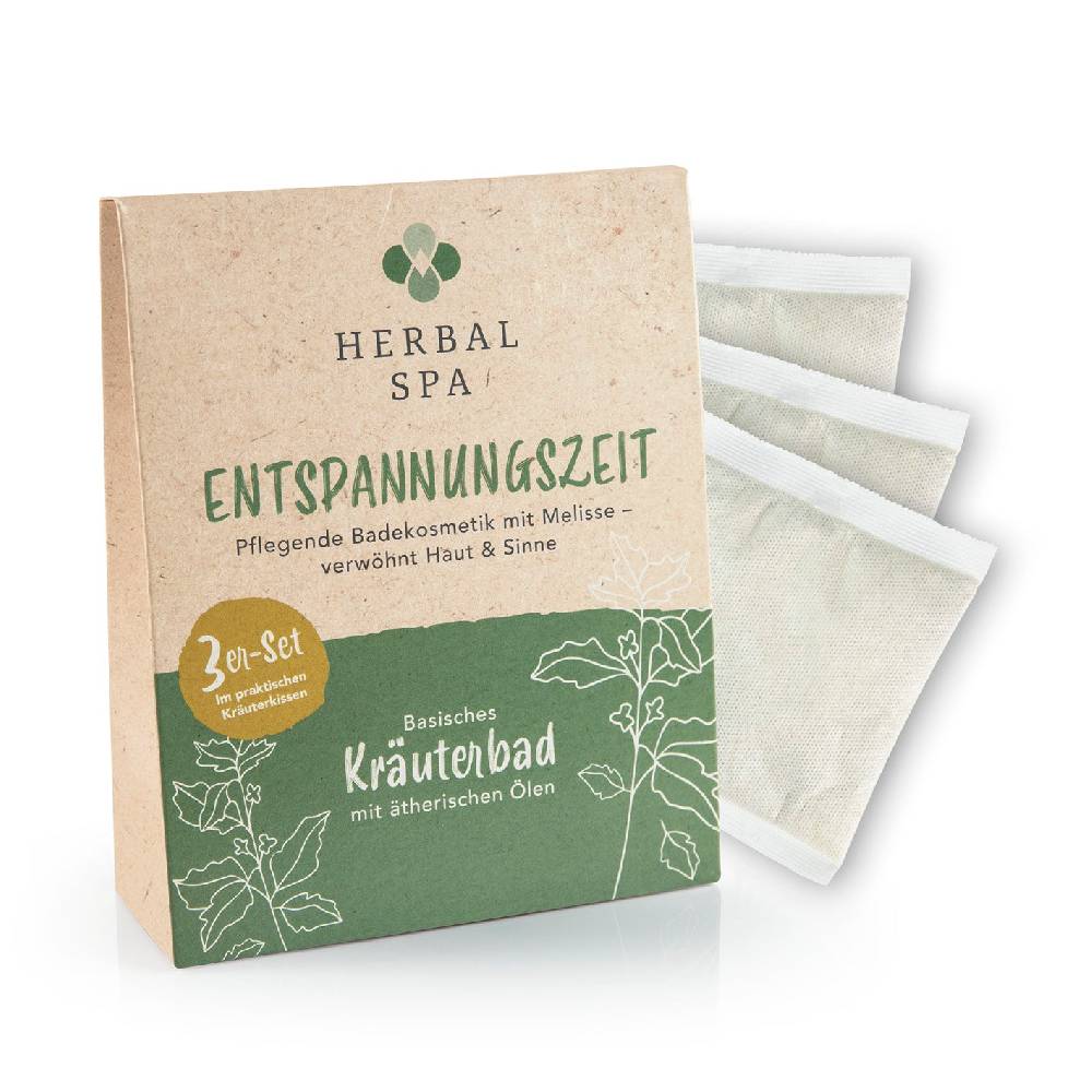 HERBAL SPA HERBAL SPA Entspannungszeit - Basisches Kräuterbad mit ätherischen Ölen - 3er-Set (3x 100 g)