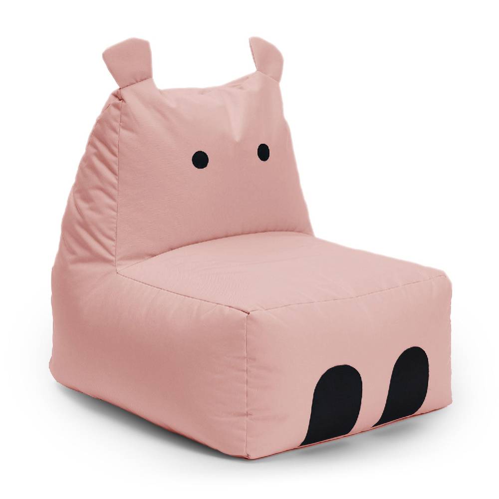 LUMALAND Kindersitzsack Animal Line Hippo (200 L) - indoor & outdoor - Pastell Pink