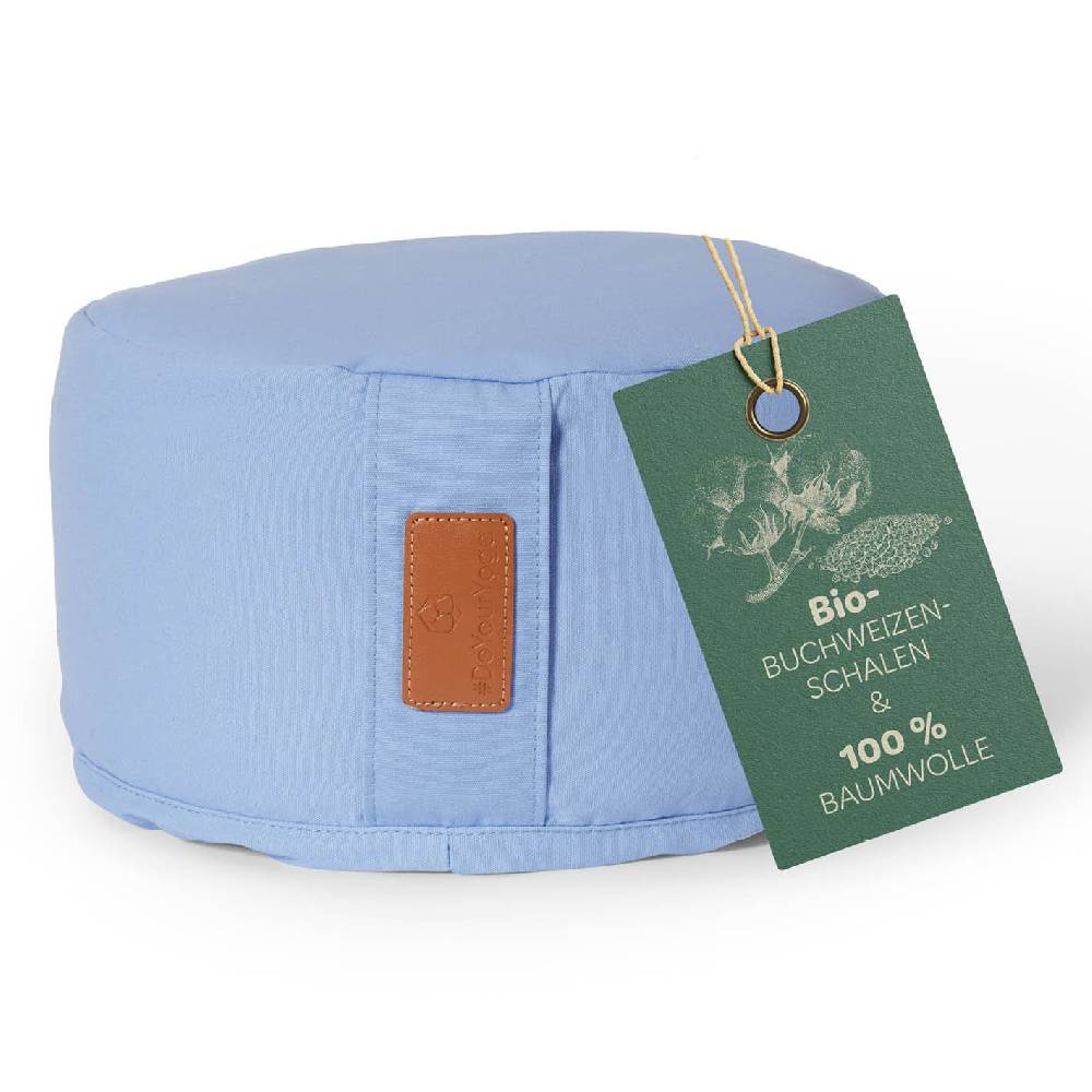 #DoYourYoga Yoga-Kissen Vishnu - gefüllt mit Bio-Buchweizenschalen - Rund 30 x 30 x 15 cm - Lavendel