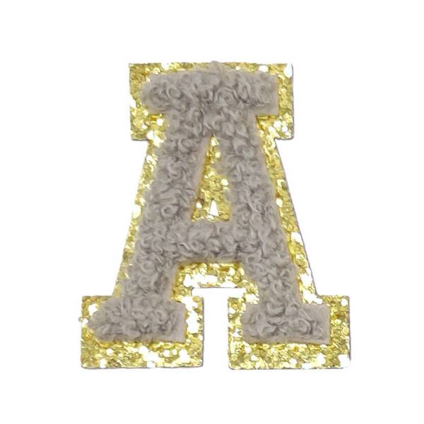 Mea Living Buchstabensticker "A" grau/gold Glitter Mea Living Buchstabensticker "A" grau/gold Glitter