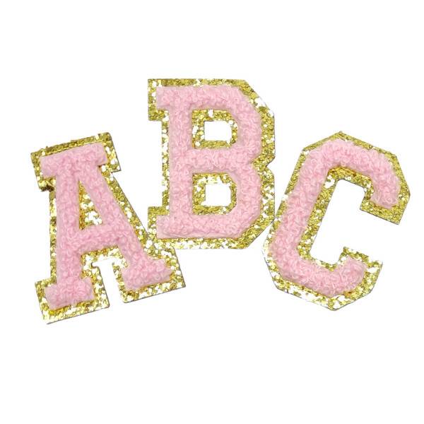 Mea Living Buchstabensticker "A" rosa/gold Glitter Auslauf