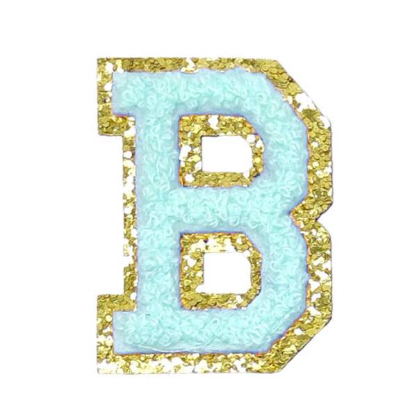 Mea Living Buchstabensticker "B" mint/gold Glitter