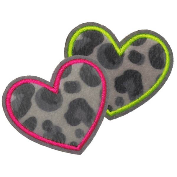 Mea Living Bügelpatch "D" Leo-Muster neonpink Flash Sale