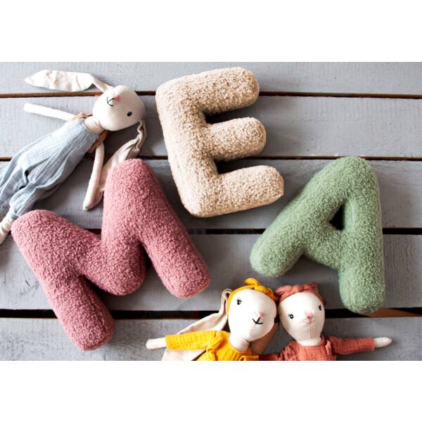 Mea Living Buchstabenkissen "A" rose Blitzangebot