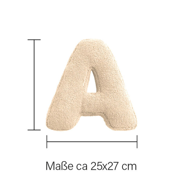 Mea Living Buchstabenkissen "A" wollweiss Große Rabatte