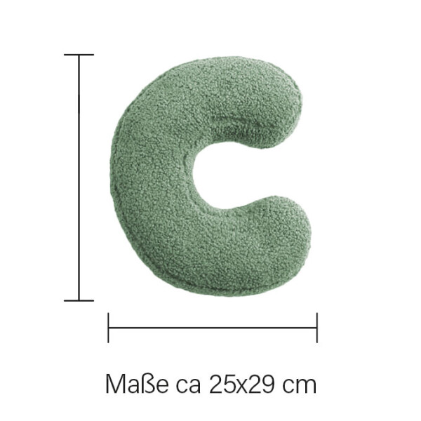 Mea Living Buchstabenkissen "C" grün Räumungsverkauf