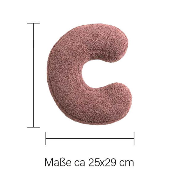 Mea Living Buchstabenkissen "C" rose Kauf eins, bekomm eins gratis