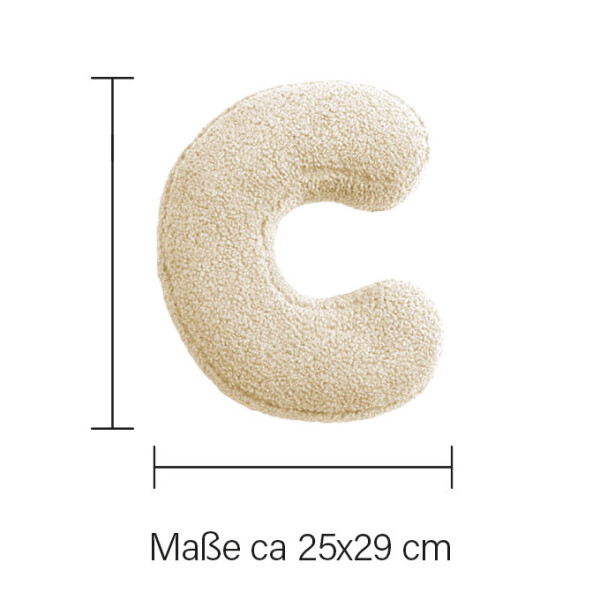 Mea Living Buchstabenkissen "C" wollweiss Tägliche Deals
