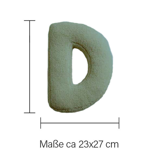 Mea Living Buchstabenkissen "D" grün Sonderangebote