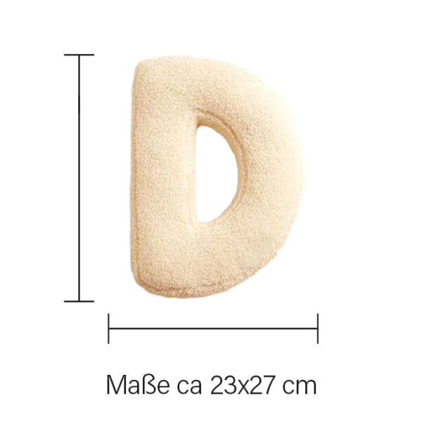 Mea Living Buchstabenkissen "D" wollweiss VIP-Rabatte