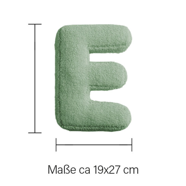 Mea Living Buchstabenkissen "E" grün Tiefpreis