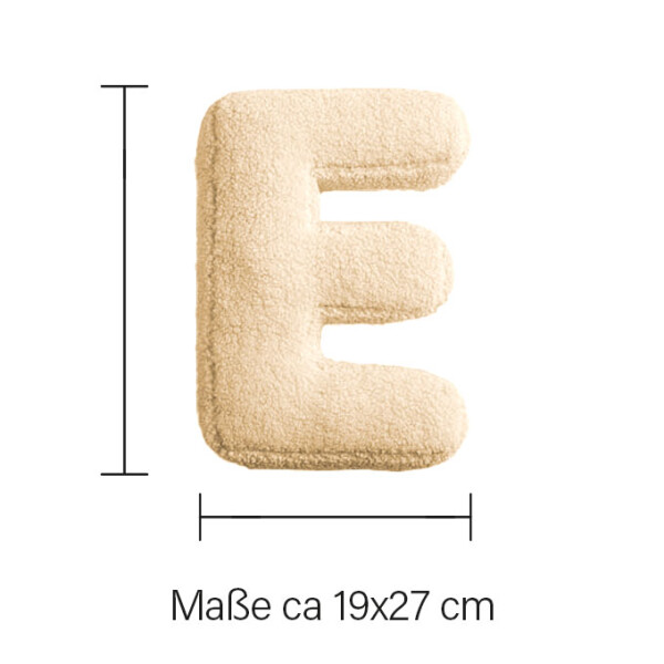 Mea Living Buchstabenkissen "E" wollweiss Super Sparpreis