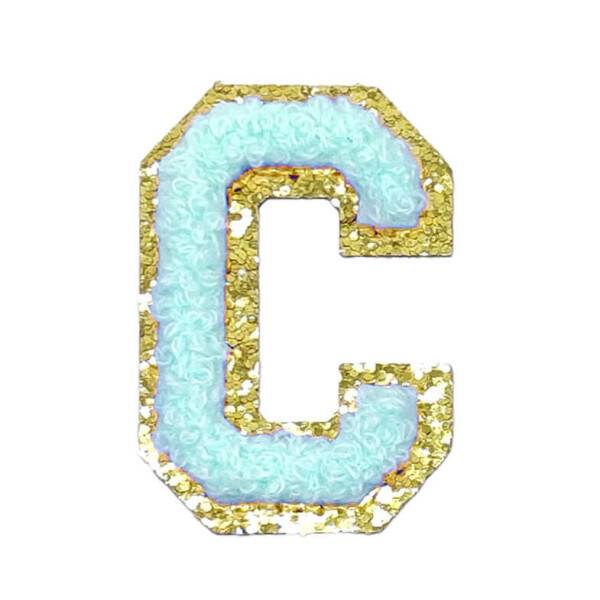 Mea Living Buchstabensticker "C" mint/gold Glitter