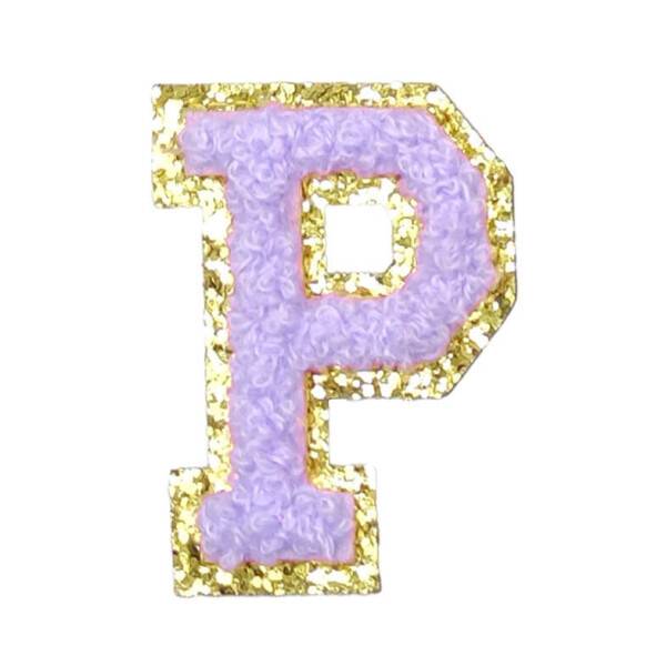 Mea Living Buchstabensticker "P" flieder/gold Glitter