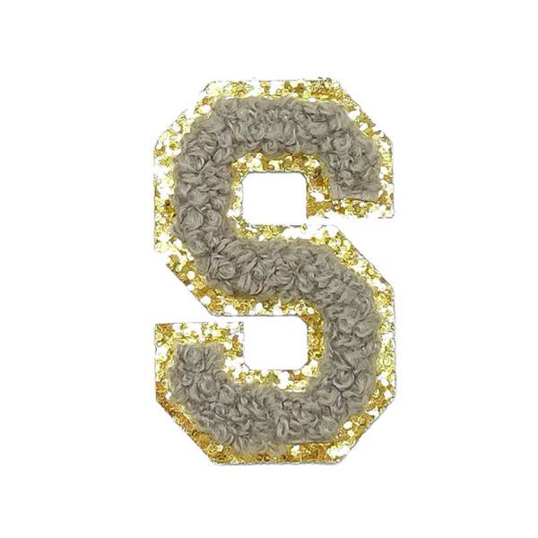 Mea Living Buchstabensticker "S" grau/gold Glitter Neueste Stile